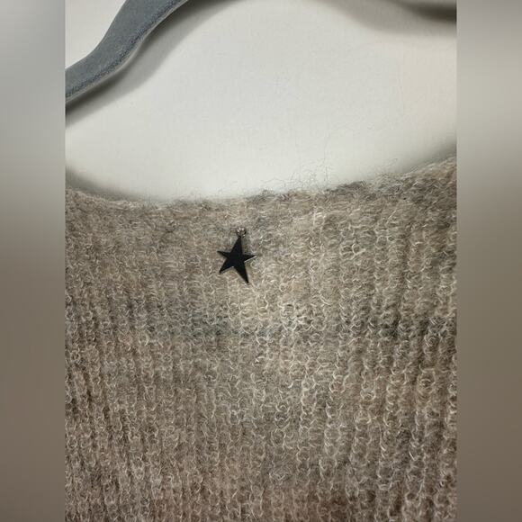 Sud Express Alpaca Mohair Blend Sweater Grey Tan Size Small GUC - Picture 7 of 7